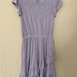 Blue Floral Kids Dress